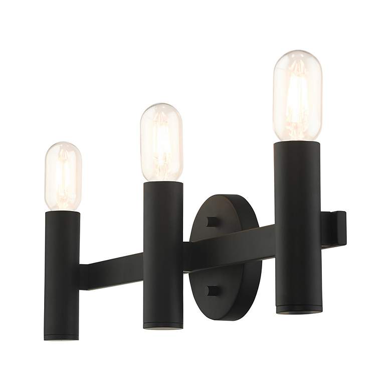 Image 7 Copenhagen 23 1/2" Wide Black 3-Light Bath Light more views