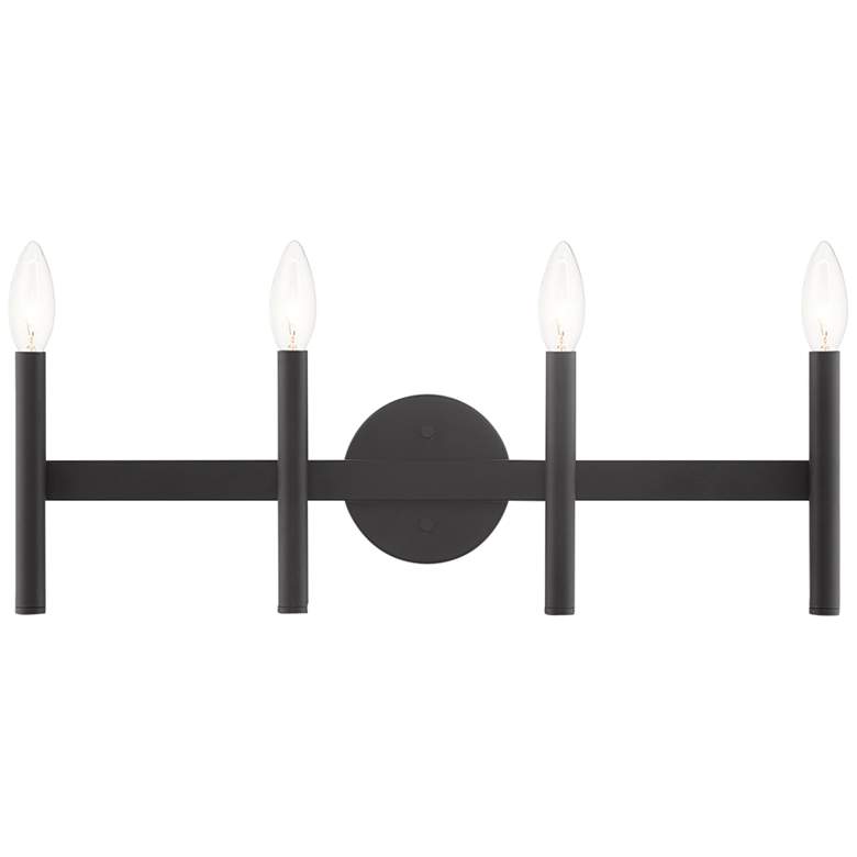 Image 2 Copenhagen 23 1/2" Wide Black 4-Light Bath Light