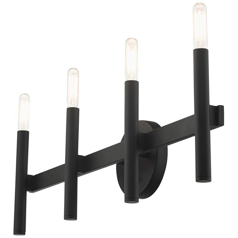 Image 5 Copenhagen 23 1/2" Wide Black 4-Light Bath Light more views