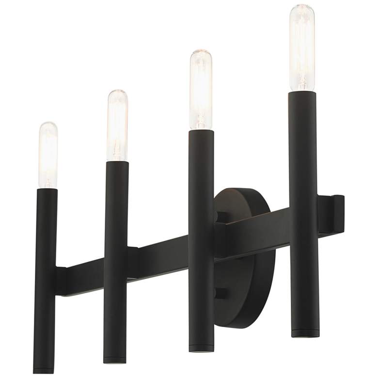 Image 6 Copenhagen 23 1/2" Wide Black 4-Light Bath Light more views
