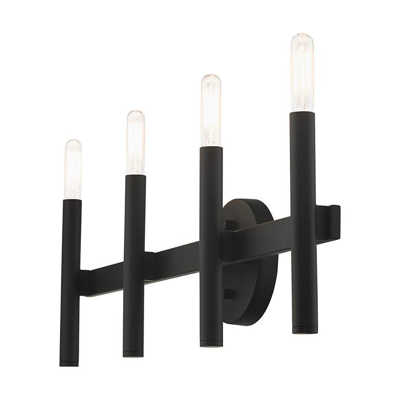 Image 7 Copenhagen 23 1/2" Wide Black 4-Light Bath Light more views