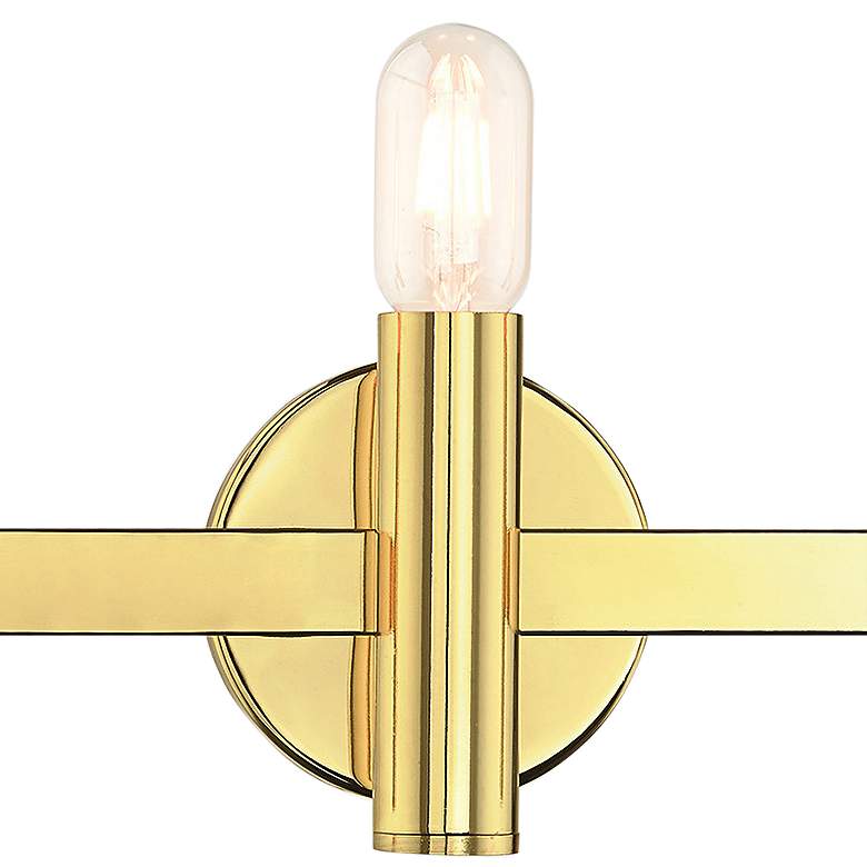 Image 4 Copenhagen 23 1/2" Wide Polished Brass 3-Light Bath Light more views