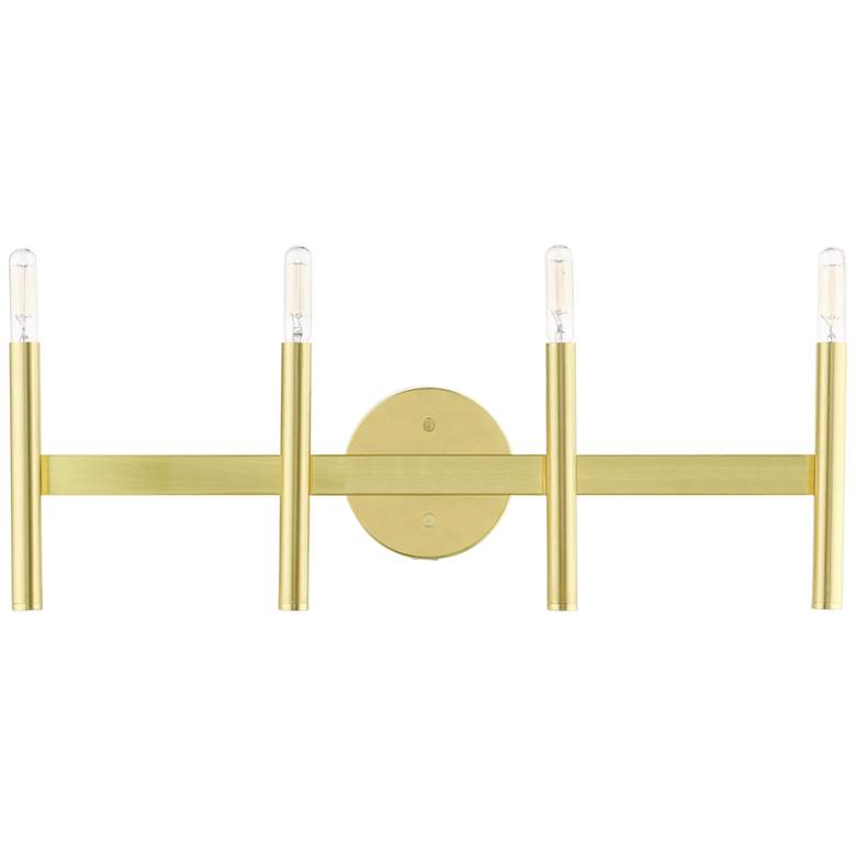 Image 2 Copenhagen 23 1/2" Wide Satin Brass 4-Light Bath Light