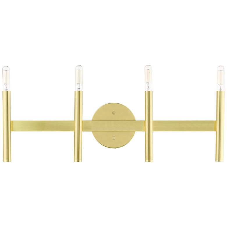 Image 2 Copenhagen 23 1/2 inch Wide Satin Brass 4-Light Bath Light