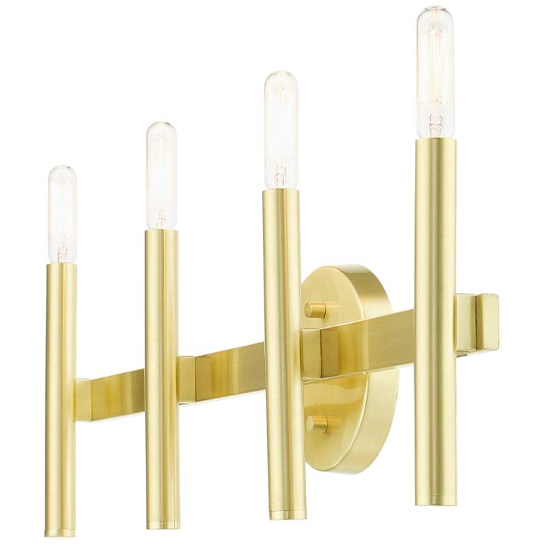 Image 5 Copenhagen 23 1/2 inch Wide Satin Brass 4-Light Bath Light more views