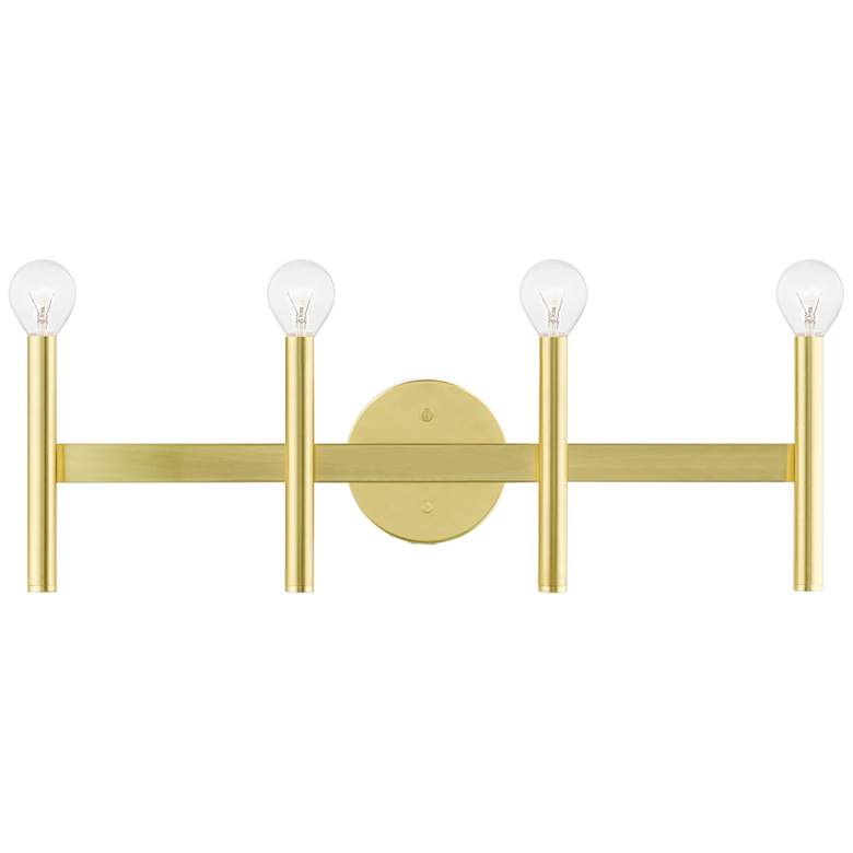 Image 6 Copenhagen 23 1/2" Wide Satin Brass 4-Light Bath Light more views
