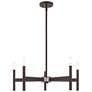 2_Copenhagen 25"W Bronze and Brushed Nickel 5-Light Chandelier