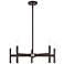 Copenhagen 25"W Bronze and Brushed Nickel 5-Light Chandelier