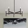 1_Copenhagen 25"W Bronze and Brushed Nickel 5-Light Chandelier