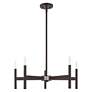 3_Copenhagen 25"W Bronze and Brushed Nickel 5-Light Chandelier more views