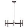 6_Copenhagen 25"W Bronze and Brushed Nickel 5-Light Chandelier more views
