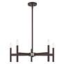 7_Copenhagen 25"W Bronze and Brushed Nickel 5-Light Chandelier more views