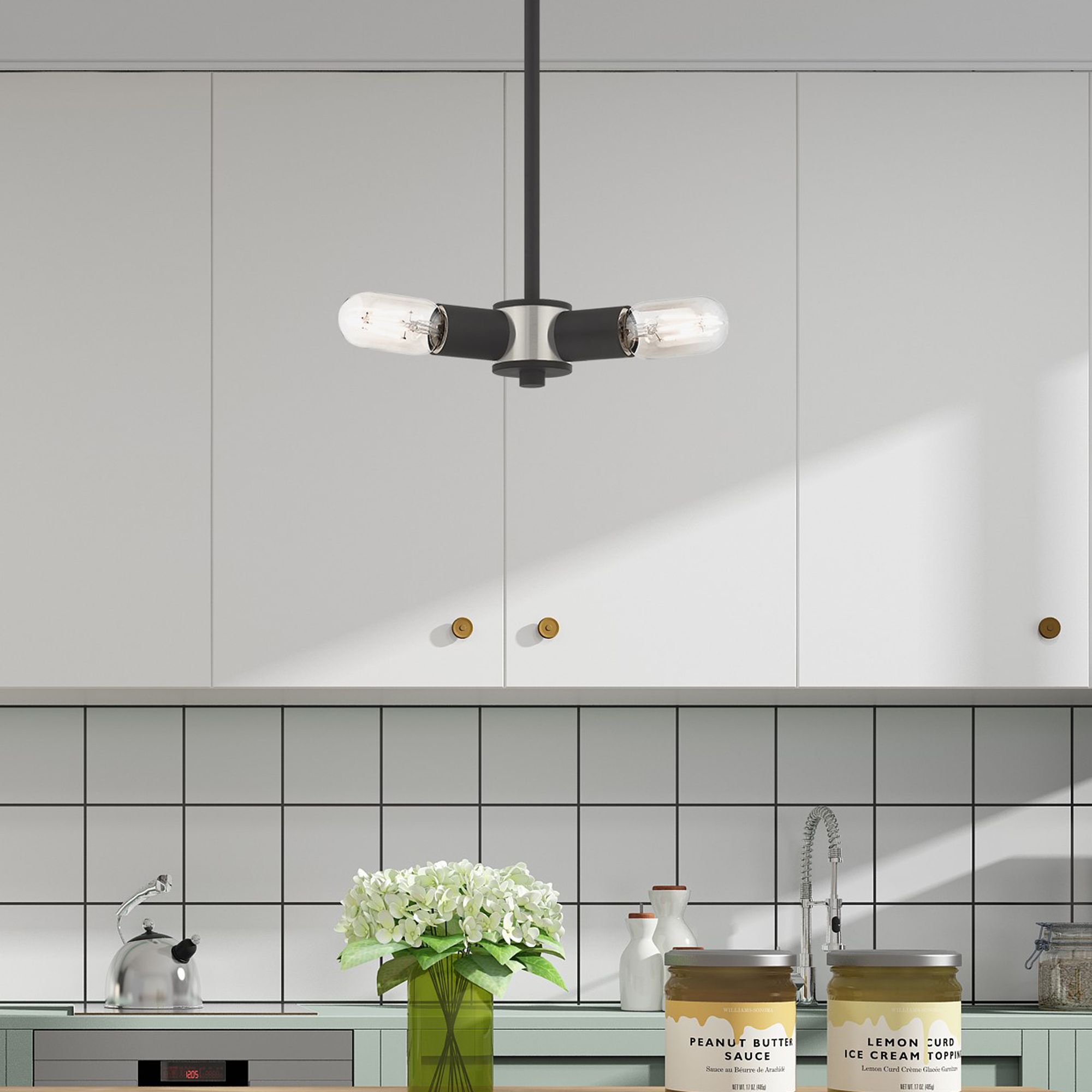 Copenhagen 3 Light Black Mini Chandelier