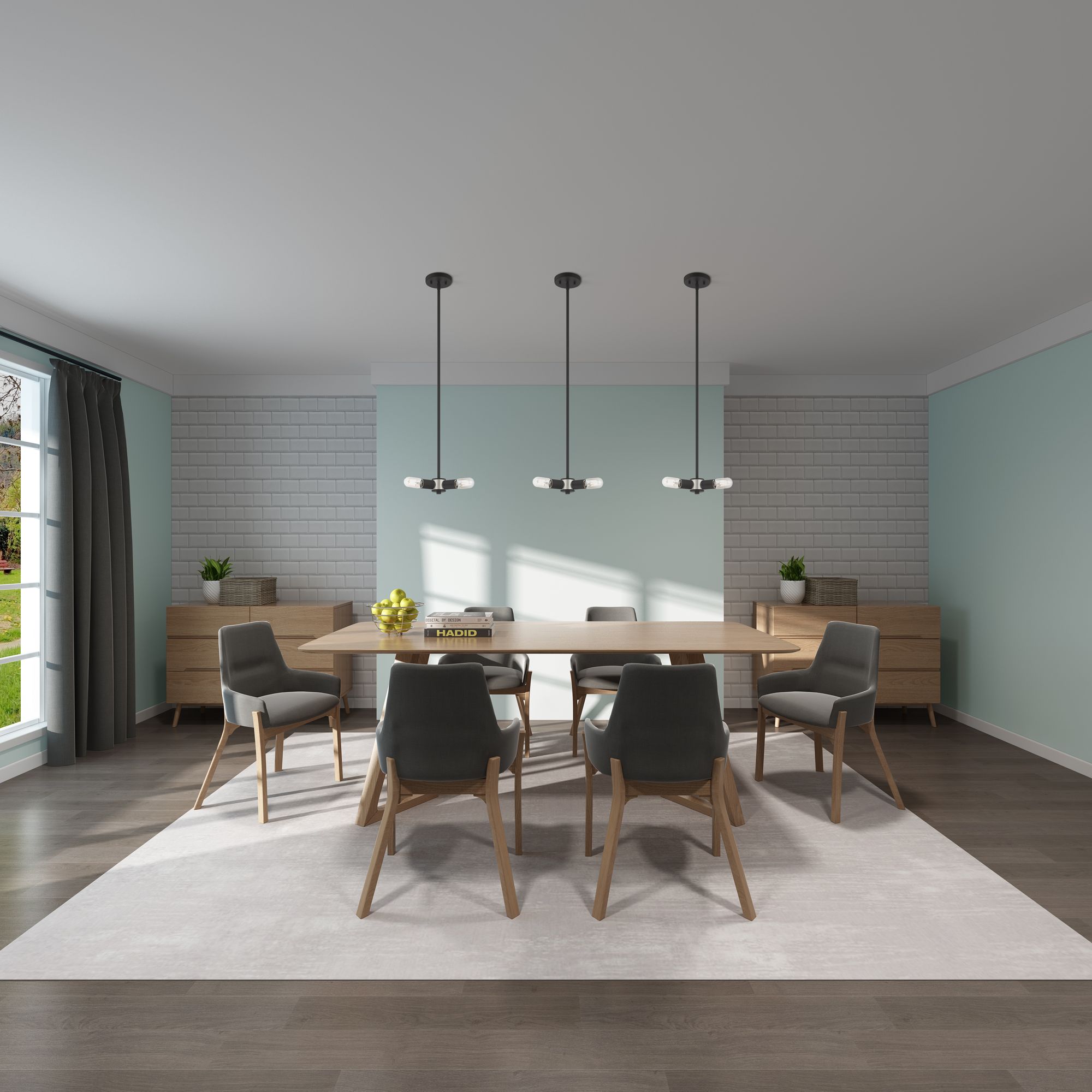 Copenhagen 3 Light Black Mini Chandelier