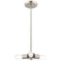 Copenhagen 3 Light Brushed Nickel Mini Chandelier