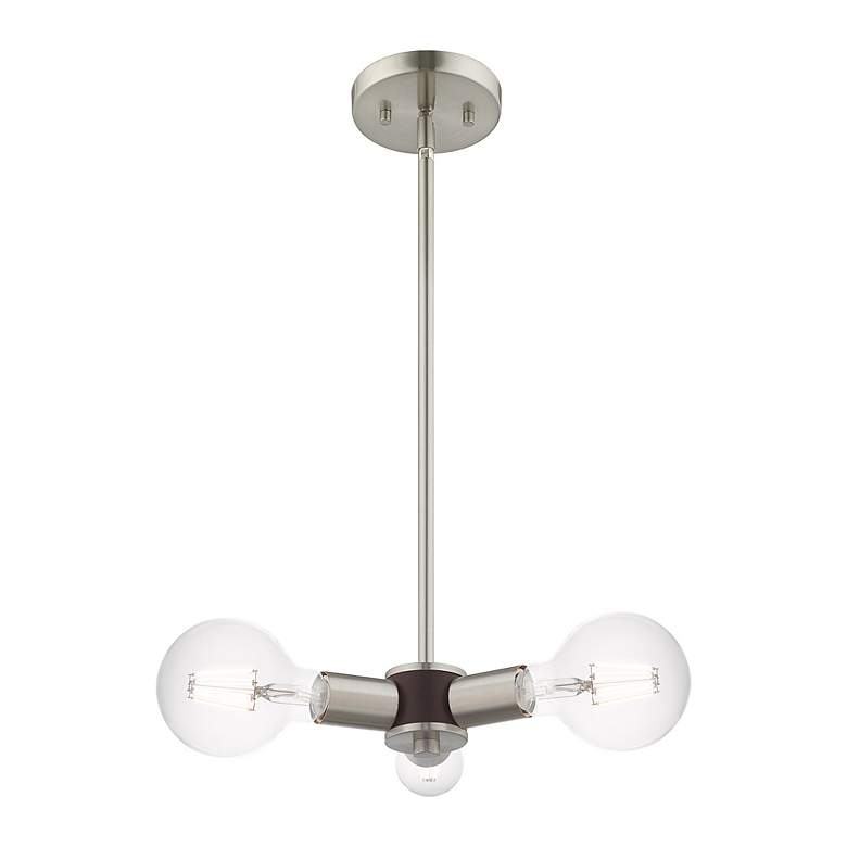 Image 3 Copenhagen 3 Light Brushed Nickel Mini Chandelier more views