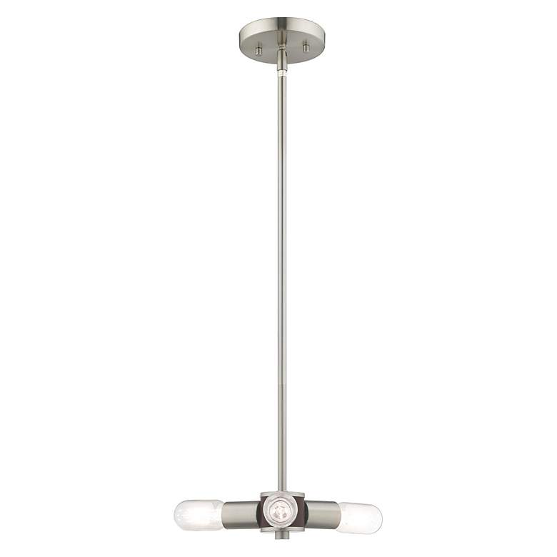 Image 4 Copenhagen 3 Light Brushed Nickel Mini Chandelier more views
