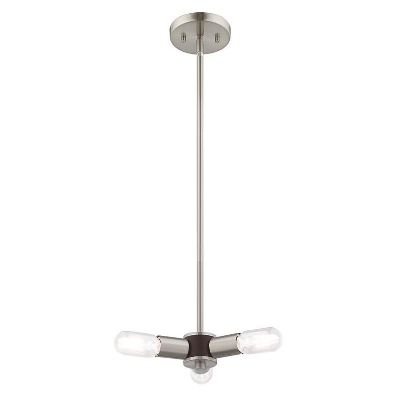 Image 5 Copenhagen 3 Light Brushed Nickel Mini Chandelier more views