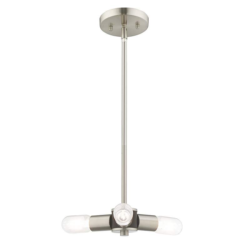 Image 6 Copenhagen 3 Light Brushed Nickel Mini Chandelier more views
