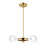 3_Copenhagen 3 Light Satin Brass Mini Chandelier more views