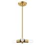 6_Copenhagen 3 Light Satin Brass Mini Chandelier more views