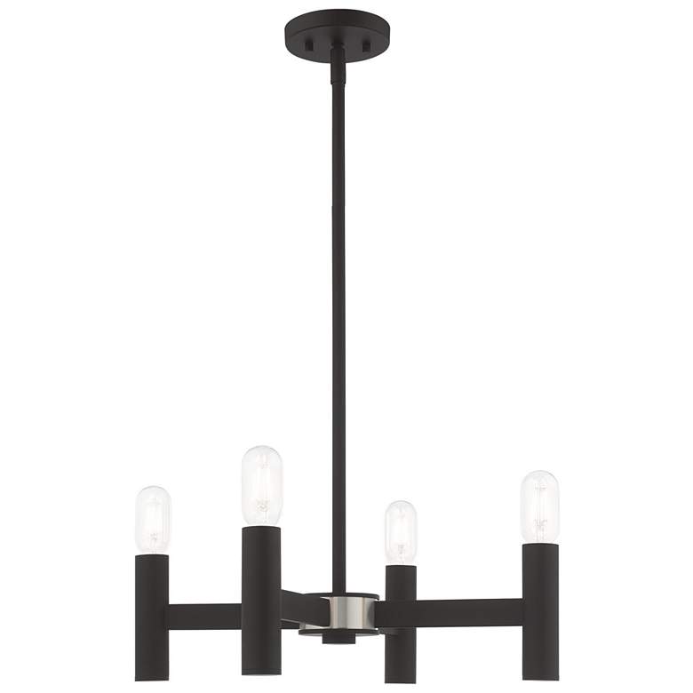 Image 1 Copenhagen 4 Light Black Mini Chandelier