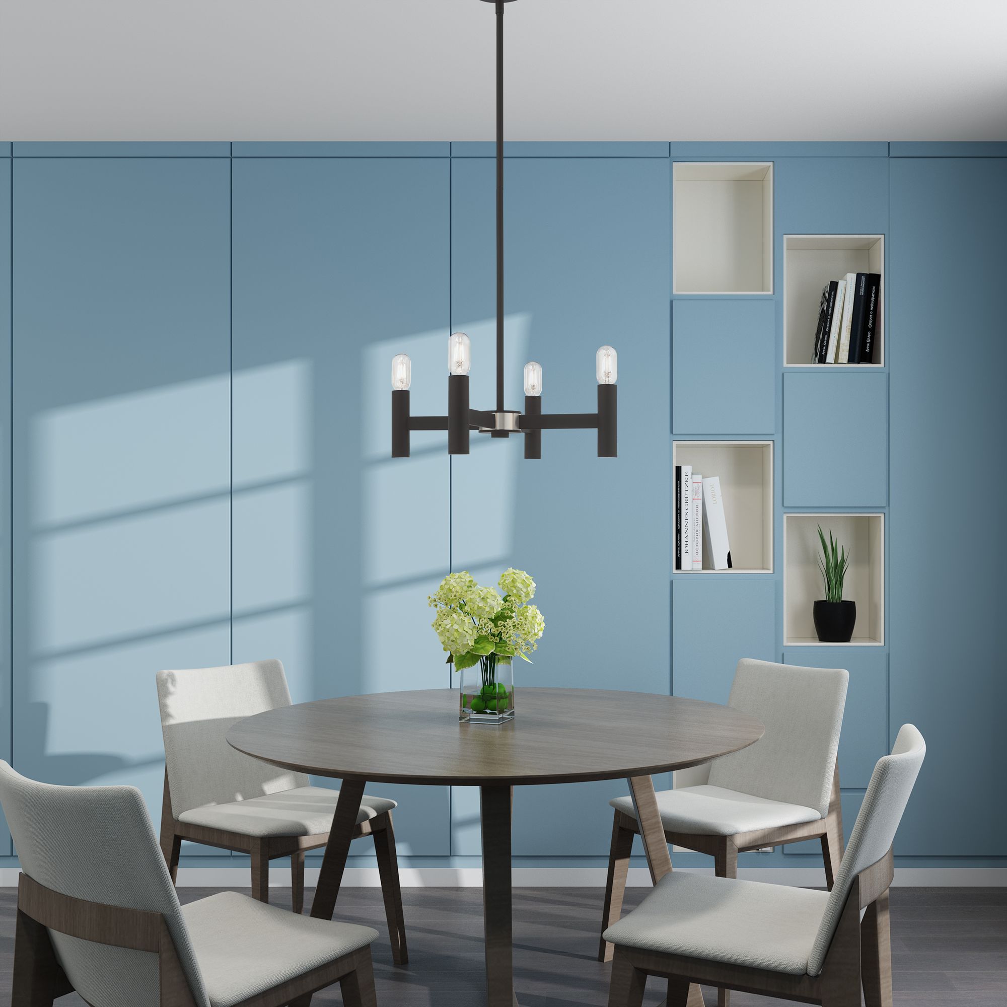 Copenhagen 4 Light Black Mini Chandelier