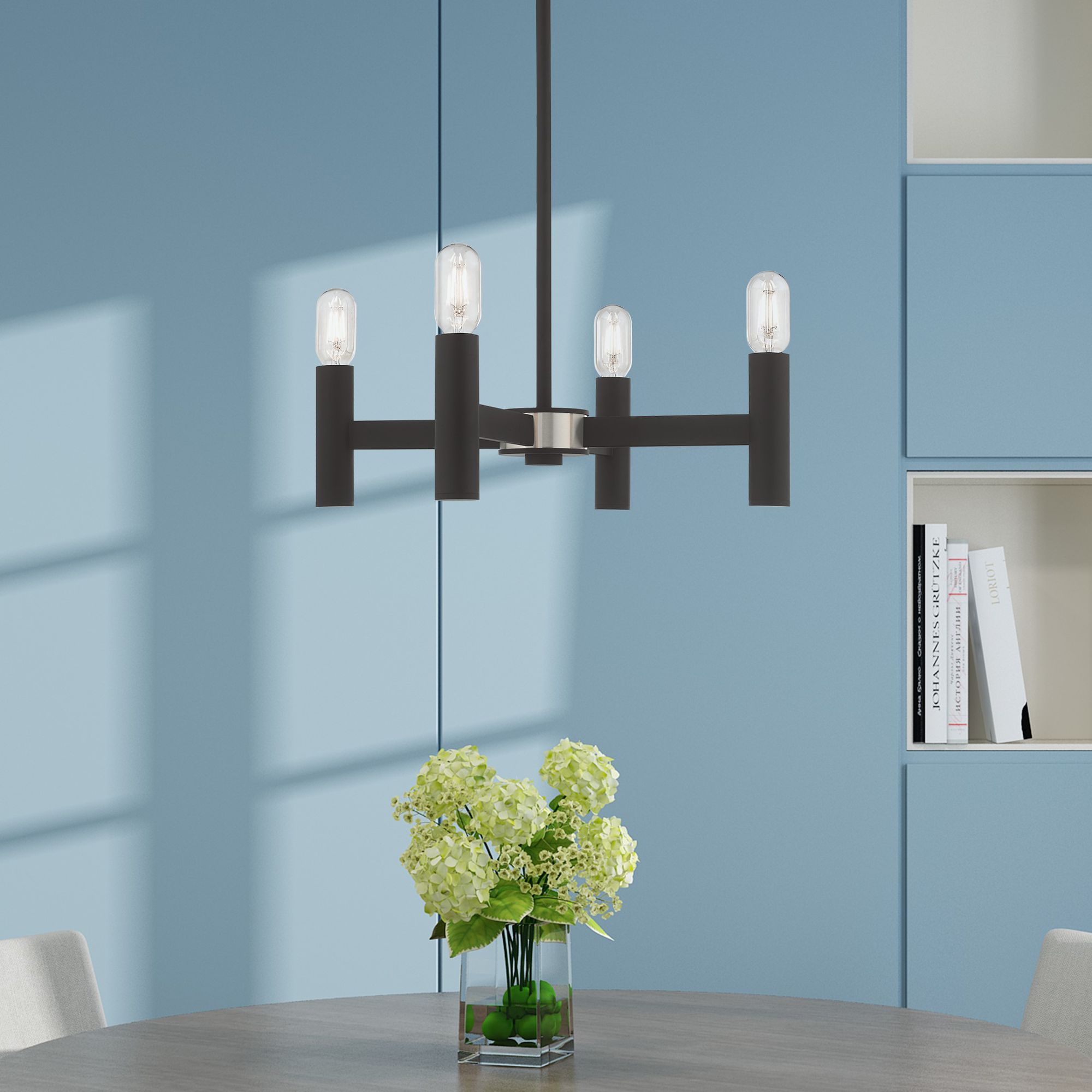 Copenhagen 4 Light Black Mini Chandelier