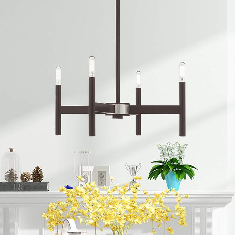 Image 1 Copenhagen 4 Light Bronze Mini Chandelier