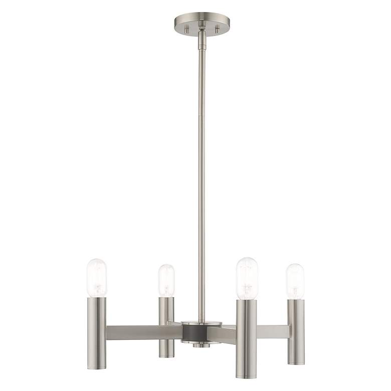 Image 4 Copenhagen 4 Light Brushed Nickel Mini Chandelier more views