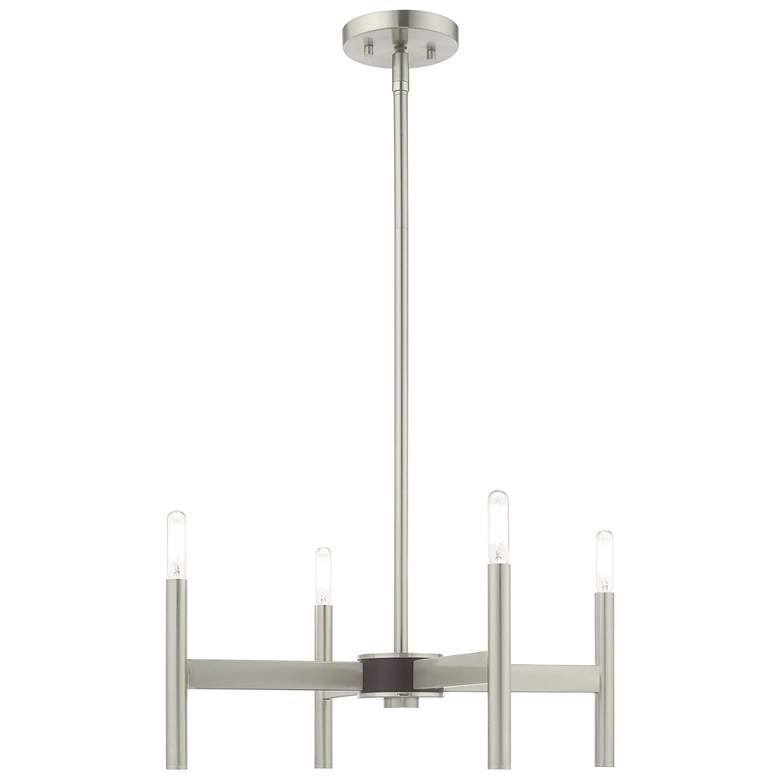 Image 1 Copenhagen 4 Light Brushed Nickel Mini Chandelier