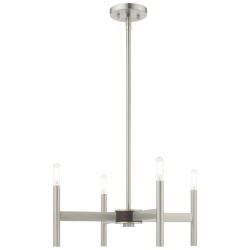 Copenhagen 4 Light Brushed Nickel Mini Chandelier