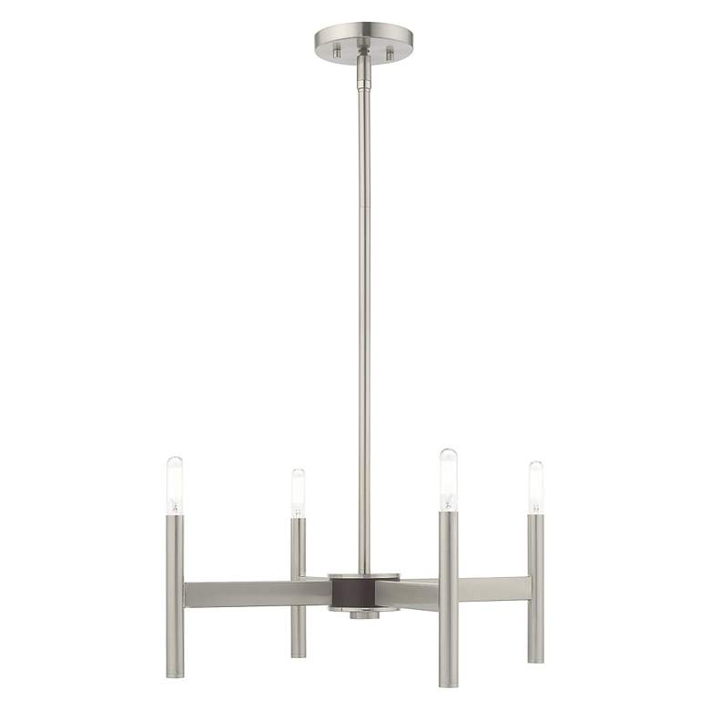 Image 6 Copenhagen 4 Light Brushed Nickel Mini Chandelier more views