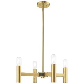 Image1 of Copenhagen 4 Light Satin Brass Mini Chandelier