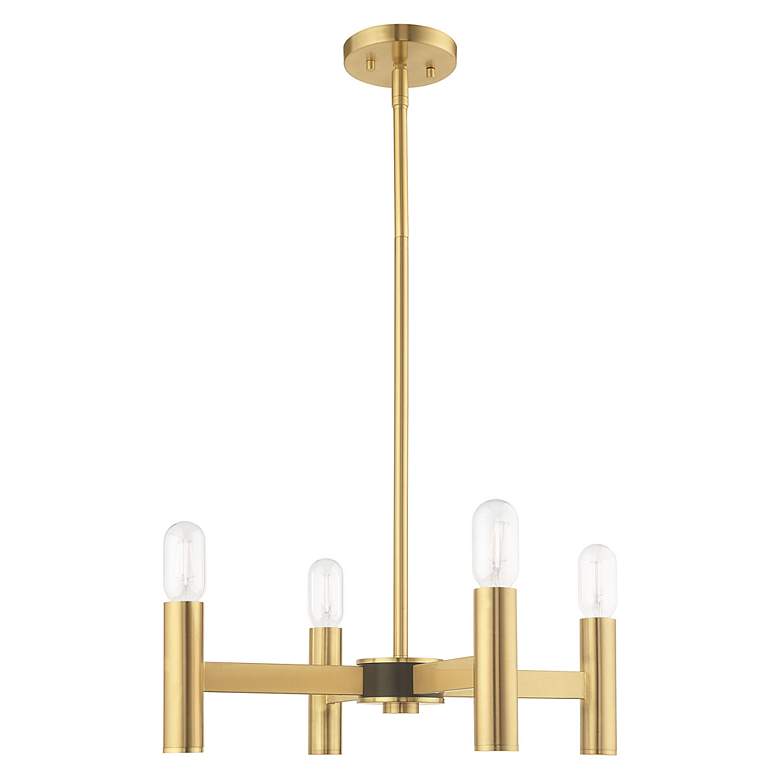 Image 3 Copenhagen 4 Light Satin Brass Mini Chandelier more views