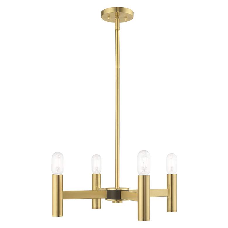 Image 4 Copenhagen 4 Light Satin Brass Mini Chandelier more views