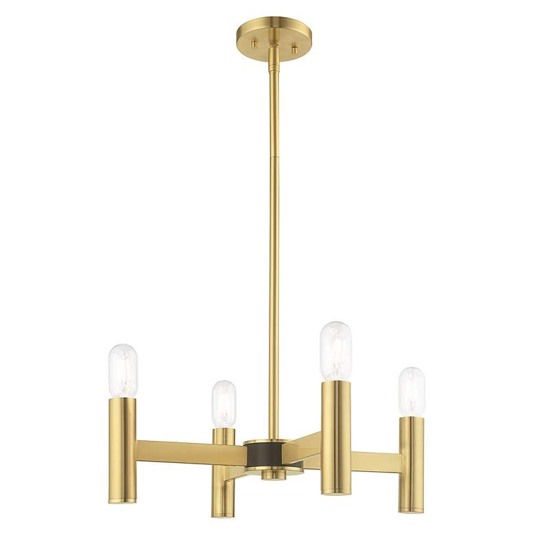Image 5 Copenhagen 4 Light Satin Brass Mini Chandelier more views