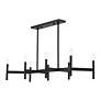 7_Copenhagen 40" Wide Black 8-Light Metal Linear Chandelier more views