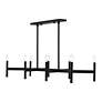 Copenhagen 40" Wide Black 8-Light Metal Linear Chandelier in scene
