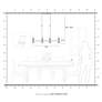 Copenhagen 40" Wide Black 8-Light Metal Linear Chandelier in scene