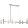2_Copenhagen 40" Wide Brushed Nickel 8-Light Linear Chandelier