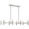 Copenhagen 40" Wide Brushed Nickel 8-Light Linear Chandelier