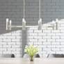 1_Copenhagen 40" Wide Brushed Nickel 8-Light Linear Chandelier