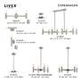 3_Copenhagen 40" Wide Brushed Nickel 8-Light Linear Chandelier more views