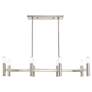 5_Copenhagen 40" Wide Brushed Nickel 8-Light Linear Chandelier more views