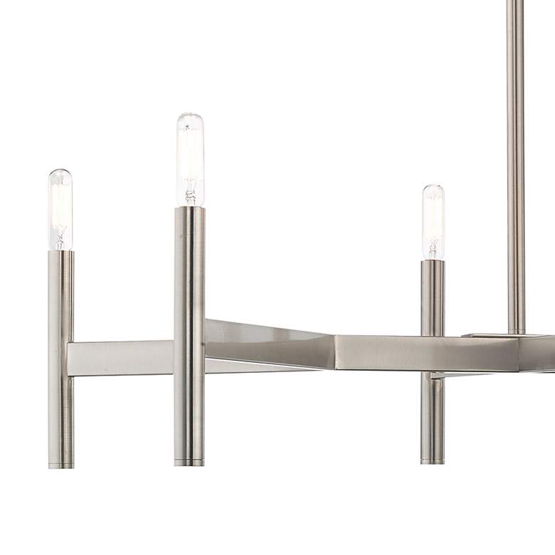 Image 4 Copenhagen 40" Wide Brushed Nickel 8-Light Linear Pendant more views
