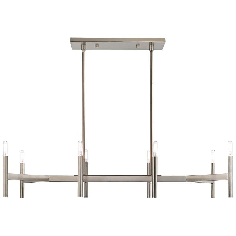 Image 6 Copenhagen 40" Wide Brushed Nickel 8-Light Linear Pendant more views