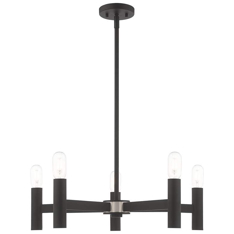 Image 1 Copenhagen 5 Light Black Chandelier