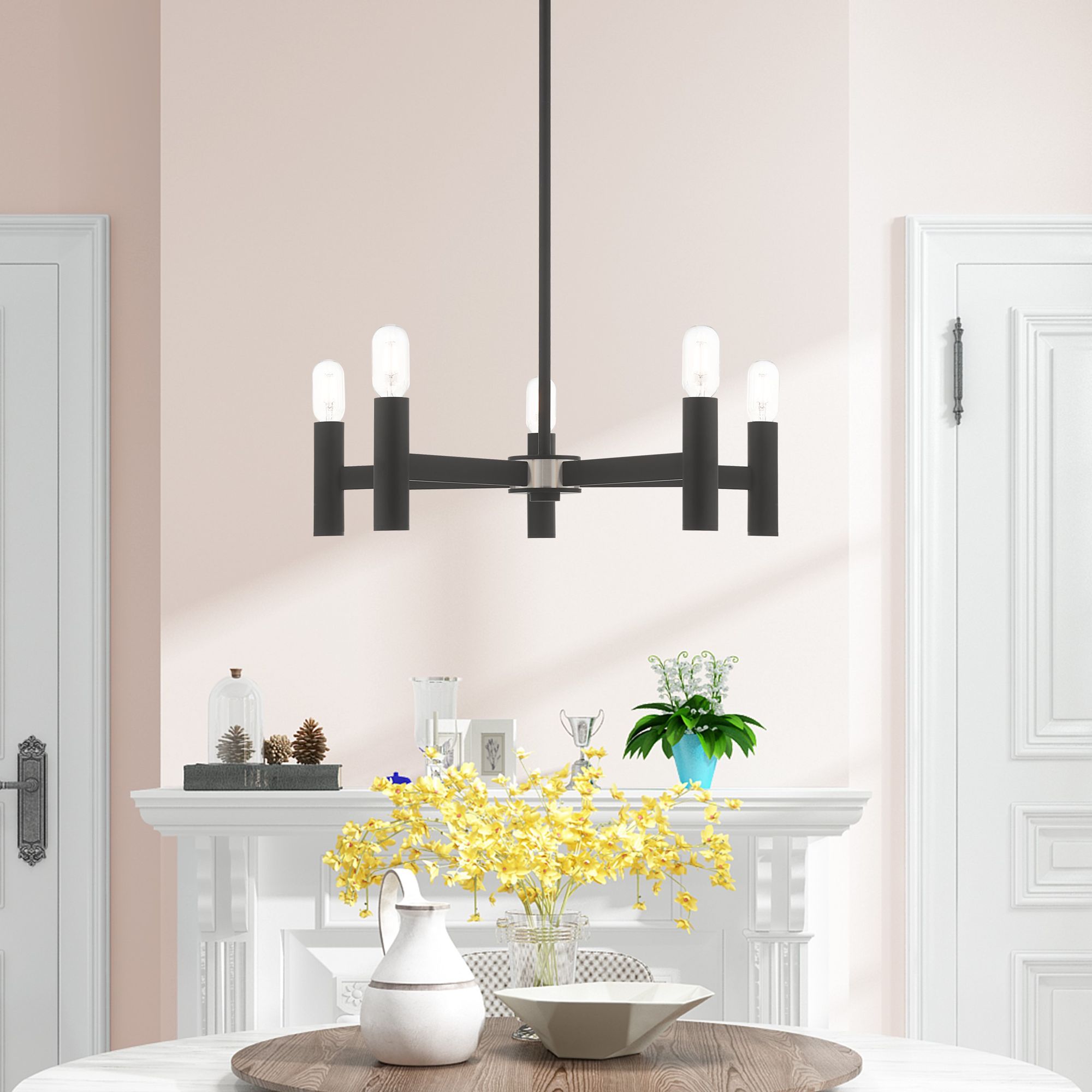 Copenhagen 5 Light Black Chandelier