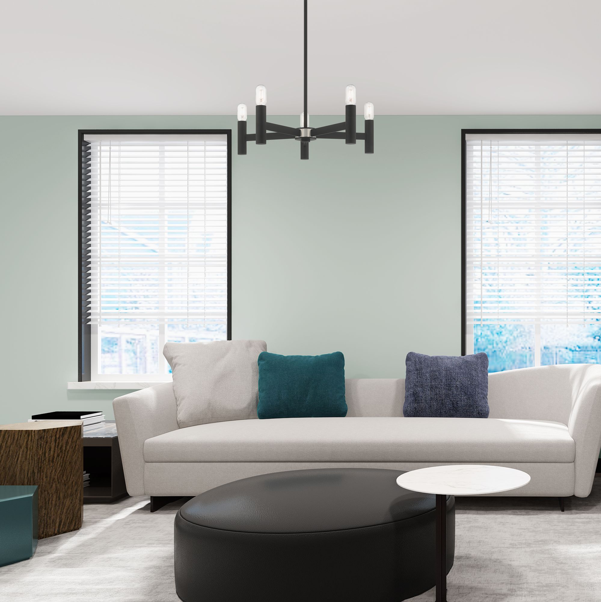 Copenhagen 5 Light Black Chandelier